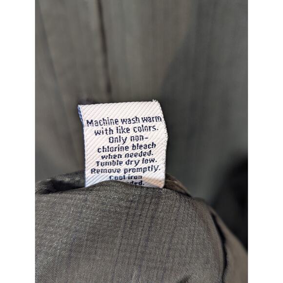 Croft & Barrow XXL Forest Green with Black Pin Stripes Short Sleeve Button Up - Picture 6 of 10